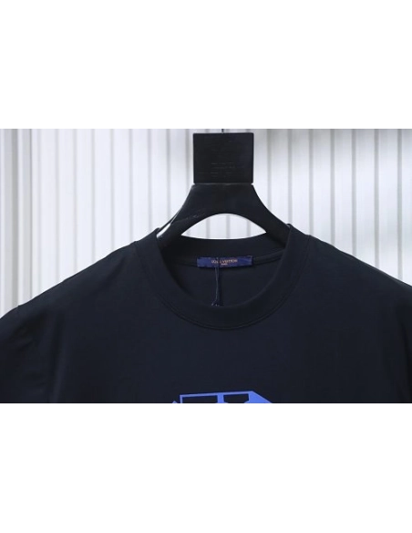 Louis Vuitton Circular Monogram Logo T-Shirt Black,Louis Vuitton T-Shirts,T-Shirts,CLOTHES