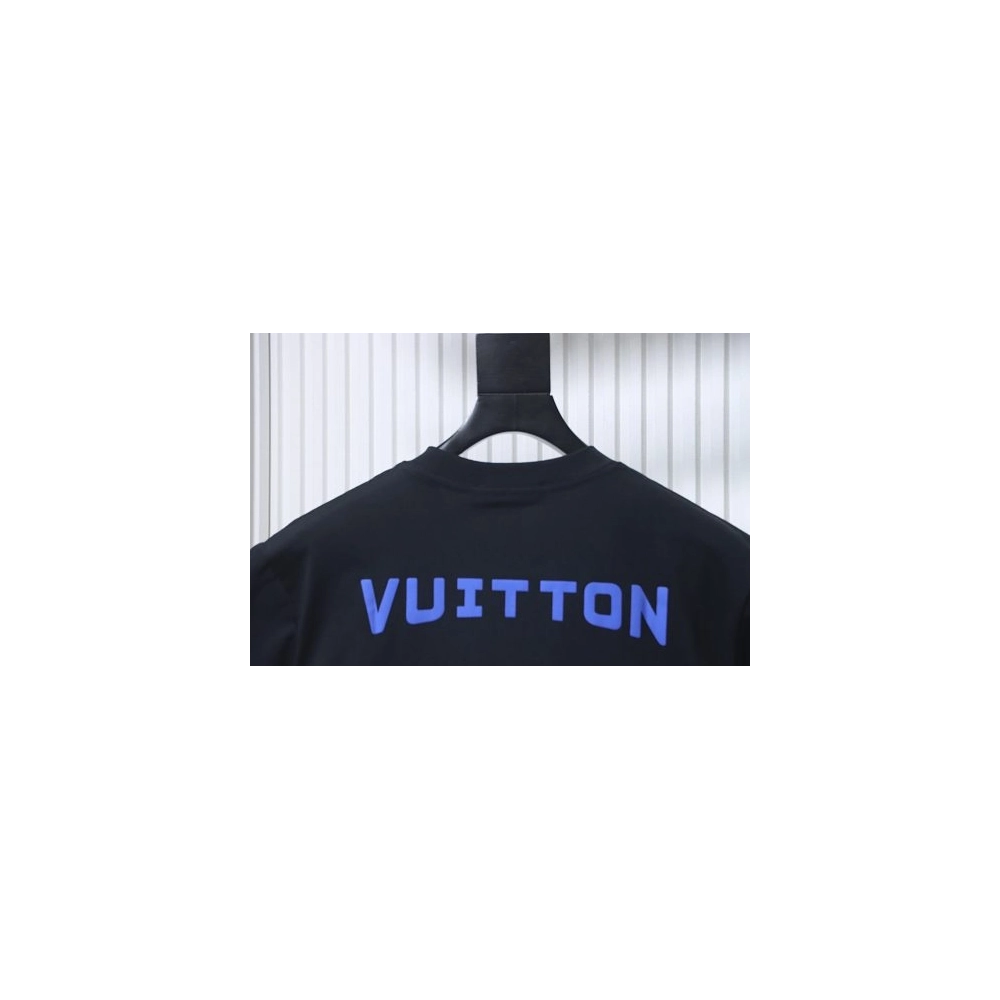 Louis Vuitton Circular Monogram Logo T-Shirt Black,Louis Vuitton T-Shirts,T-Shirts,CLOTHES