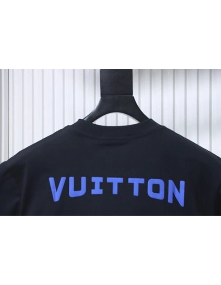 Louis Vuitton Circular Monogram Logo T-Shirt Black,Louis Vuitton T-Shirts,T-Shirts,CLOTHES