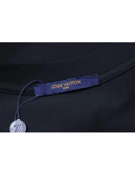 Louis Vuitton Circular Monogram Logo T-Shirt Black,Louis Vuitton T-Shirts,T-Shirts,CLOTHES