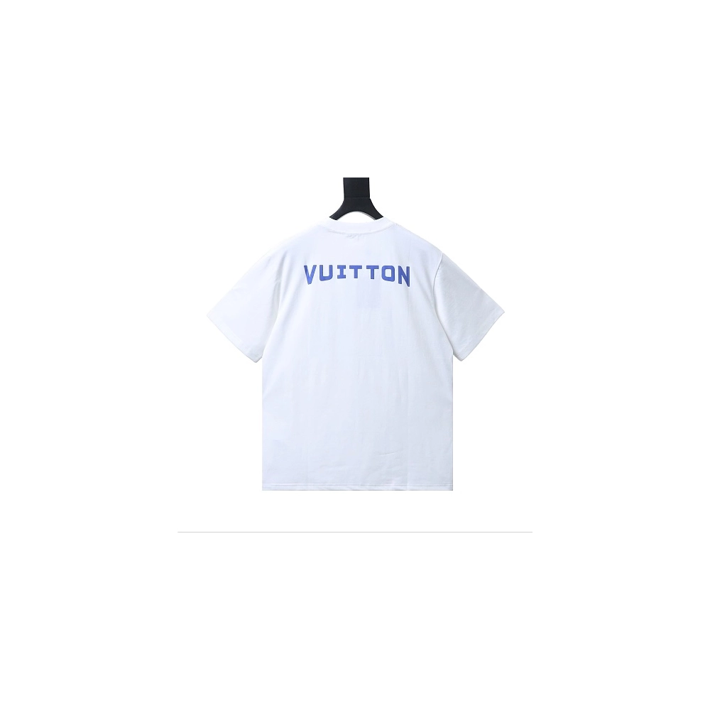 Louis Vuitton Circular Monogram Logo T-Shirt White,Louis Vuitton T-Shirts,T-Shirts,CLOTHES