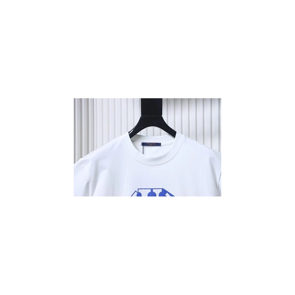 Louis Vuitton Circular Monogram Logo T-Shirt White,Louis Vuitton T-Shirts,T-Shirts,CLOTHES