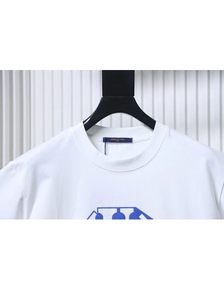 Louis Vuitton Circular Monogram Logo T-Shirt White,Louis Vuitton T-Shirts,T-Shirts,CLOTHES