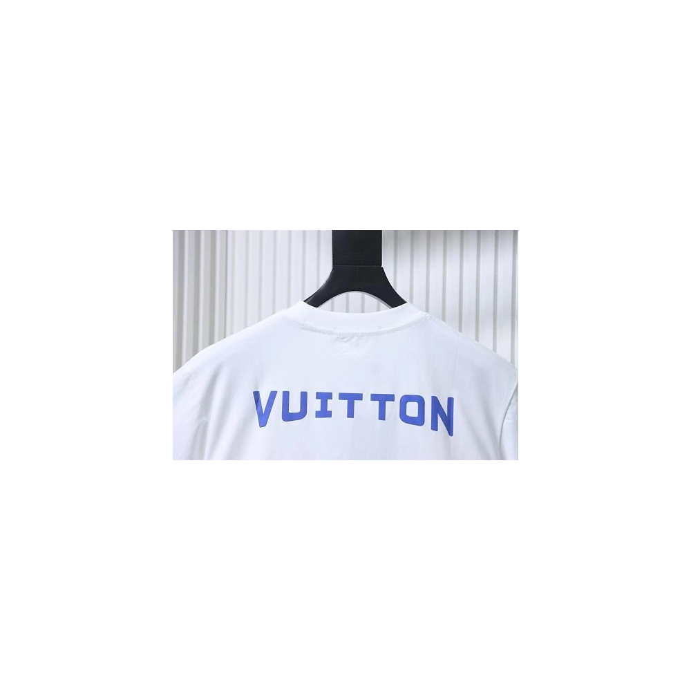 Louis Vuitton Circular Monogram Logo T-Shirt White,Louis Vuitton T-Shirts,T-Shirts,CLOTHES