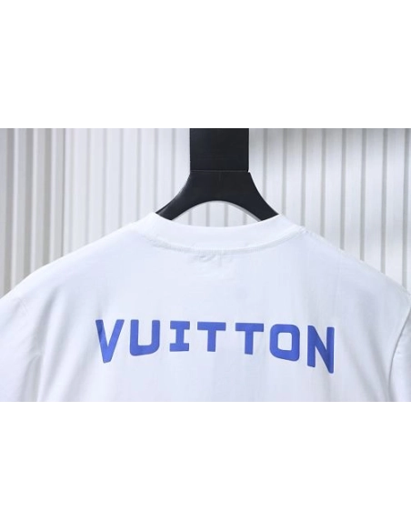 Louis Vuitton Circular Monogram Logo T-Shirt White,Louis Vuitton T-Shirts,T-Shirts,CLOTHES