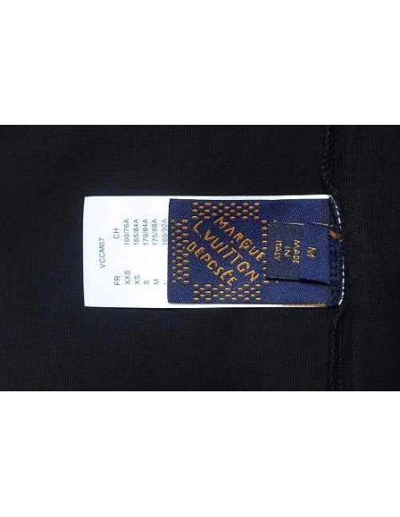Louis Vuitton Colorful Calico Embroidery Logo T-Shirt Black,Louis Vuitton T-Shirts,T-Shirts,CLOTHES