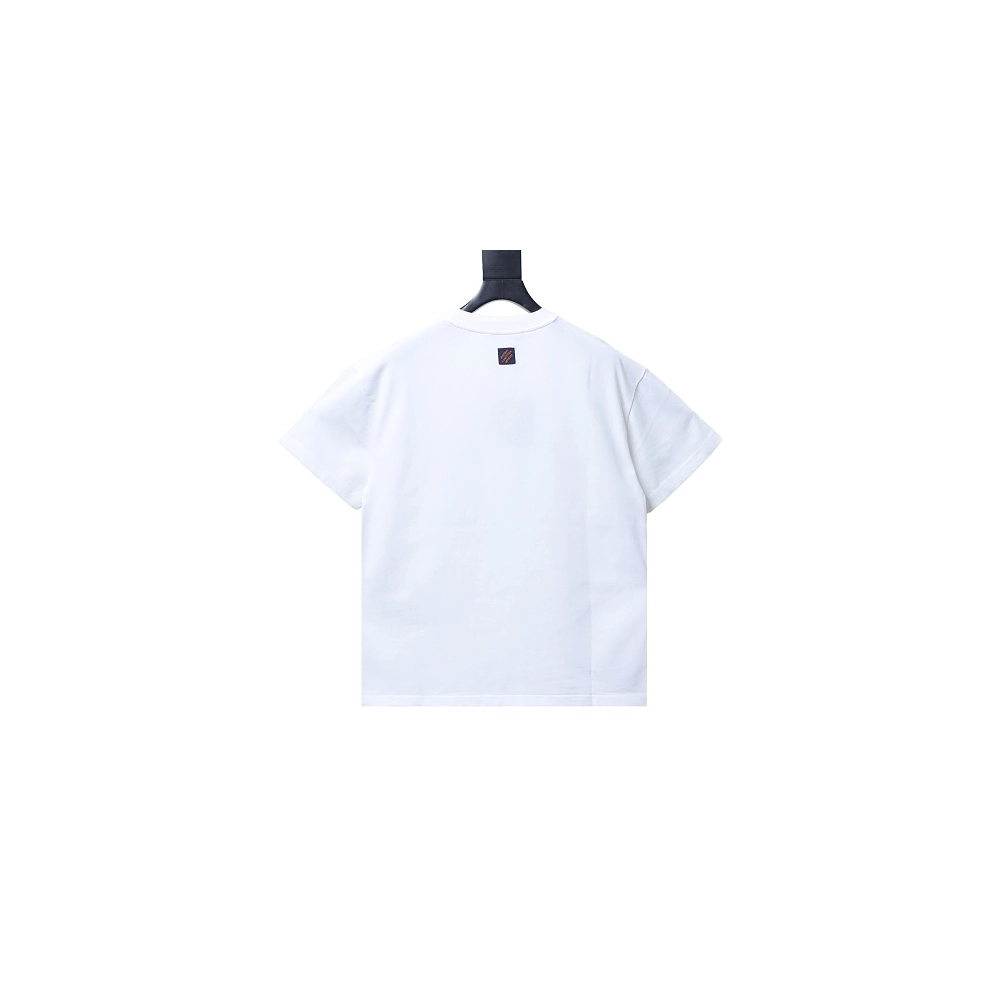Louis Vuitton Earth Flocking Print T-Shirt White,Louis Vuitton T-Shirts,T-Shirts,CLOTHES