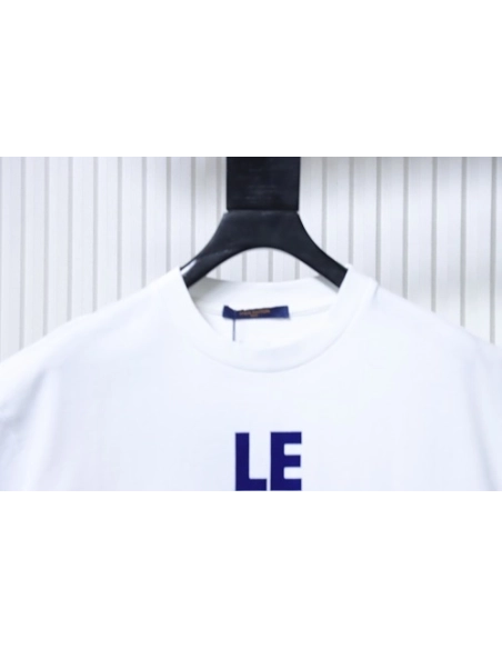 Louis Vuitton Earth Flocking Print T-Shirt White,Louis Vuitton T-Shirts,T-Shirts,CLOTHES