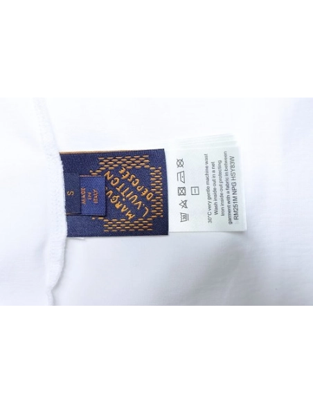 Louis Vuitton Earth Flocking Print T-Shirt White,Louis Vuitton T-Shirts,T-Shirts,CLOTHES
