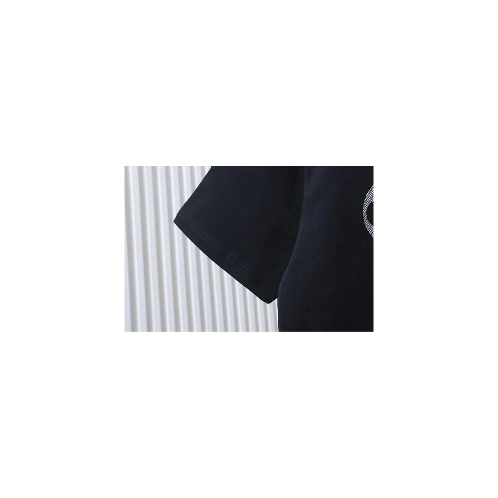 Louis Vuitton Flocked Logo T-Shirt Black,Louis Vuitton T-Shirts,T-Shirts,CLOTHES