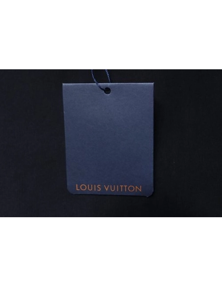 Louis Vuitton Flocked Logo T-Shirt Black,Louis Vuitton T-Shirts,T-Shirts,CLOTHES
