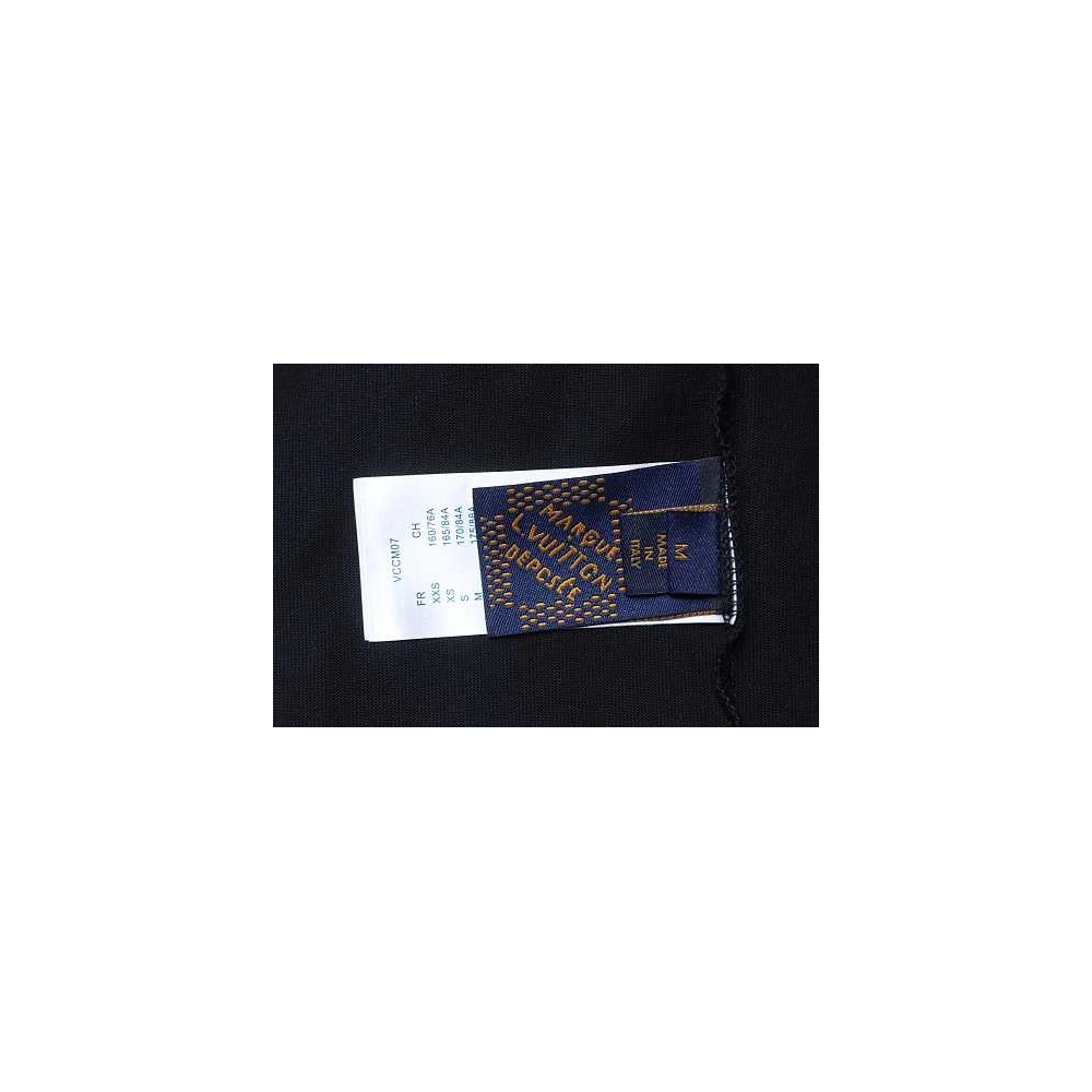 Louis Vuitton Flocked Logo T-Shirt Black,Louis Vuitton T-Shirts,T-Shirts,CLOTHES