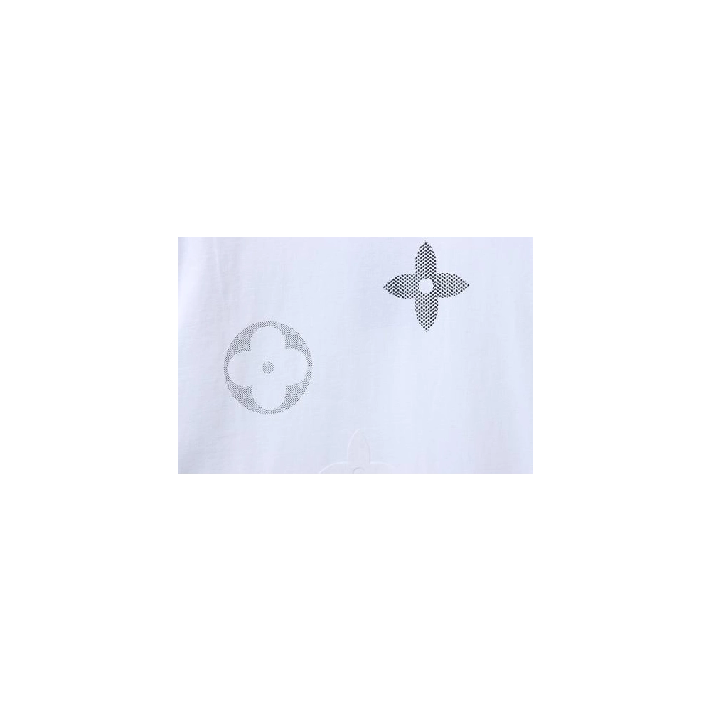 Louis Vuitton Flocked Logo T-Shirt White,Louis Vuitton T-Shirts,T-Shirts,CLOTHES