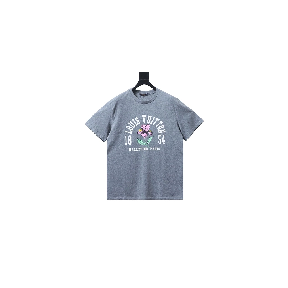 Louis Vuitton Iris 1854 Vintage Print T-shirt Gray,Louis Vuitton T-Shirts,T-Shirts,CLOTHES