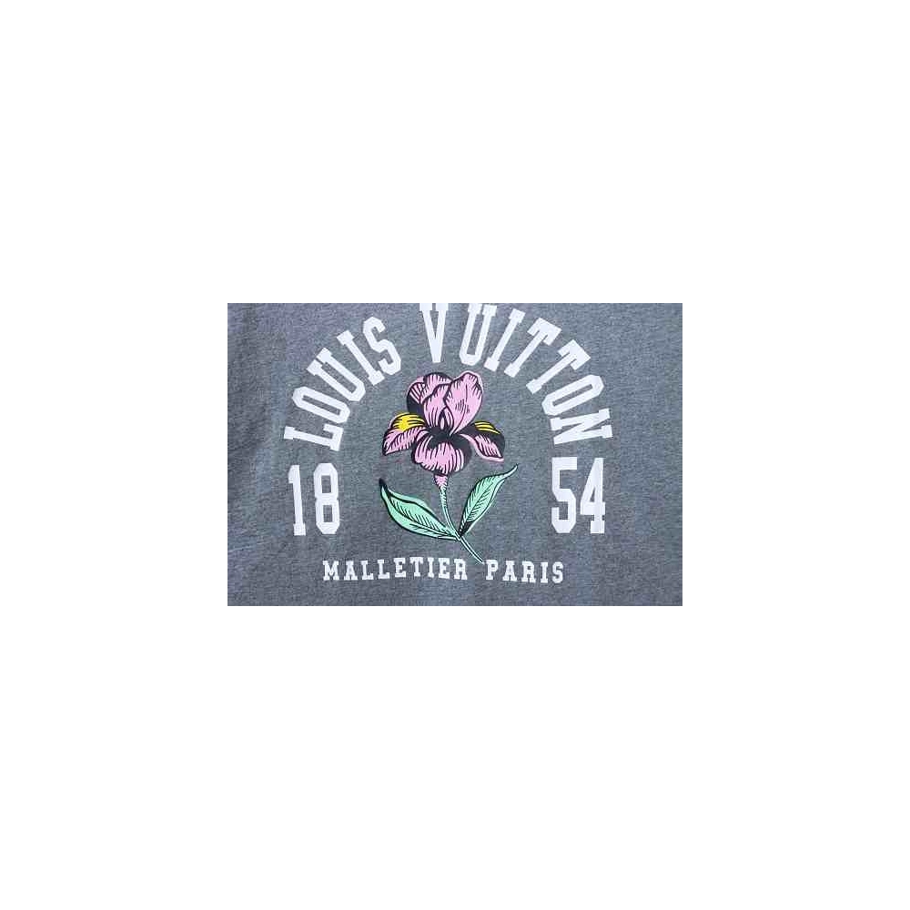 Louis Vuitton Iris 1854 Vintage Print T-shirt Gray,Louis Vuitton T-Shirts,T-Shirts,CLOTHES