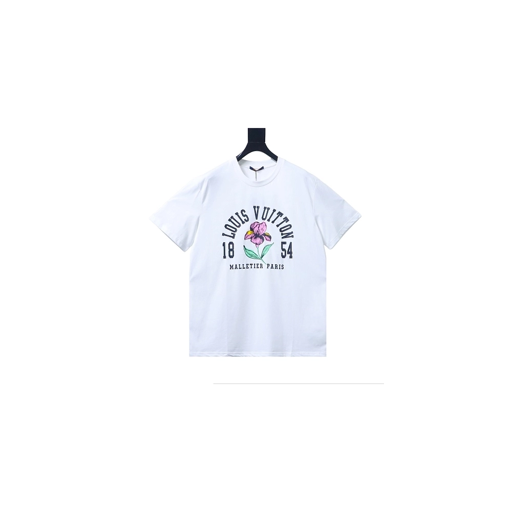 Louis Vuitton Iris 1854 Vintage Print T-shirt White,Louis Vuitton T-Shirts,T-Shirts,CLOTHES