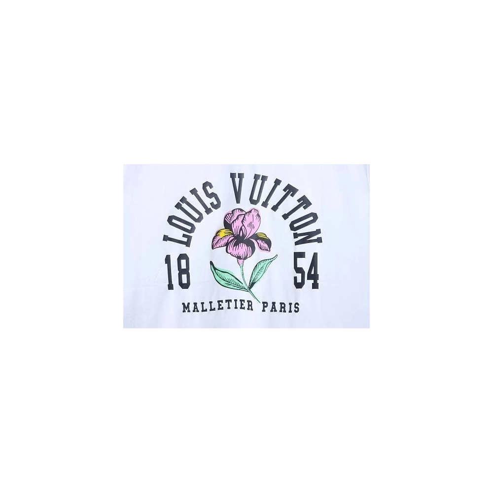 Louis Vuitton Iris 1854 Vintage Print T-shirt White,Louis Vuitton T-Shirts,T-Shirts,CLOTHES