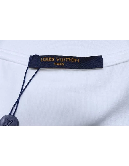 Louis Vuitton Iris 1854 Vintage Print T-shirt White,Louis Vuitton T-Shirts,T-Shirts,CLOTHES