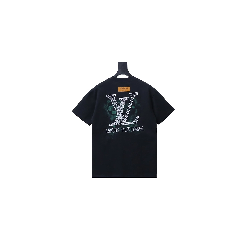 Louis Vuitton Line Logo T-Shirt Black,Louis Vuitton T-Shirts,T-Shirts,CLOTHES