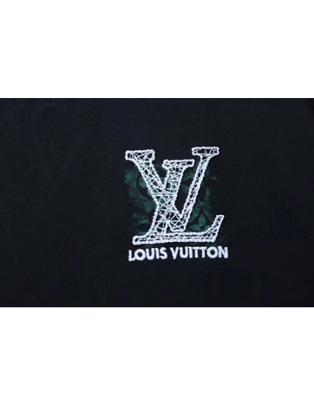 Louis Vuitton Line Logo T-Shirt Black,Louis Vuitton T-Shirts,T-Shirts,CLOTHES