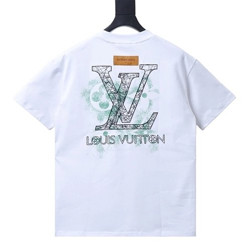Louis Vuitton Line Logo T-Shirt White,Louis Vuitton T-Shirts,T-Shirts,CLOTHES