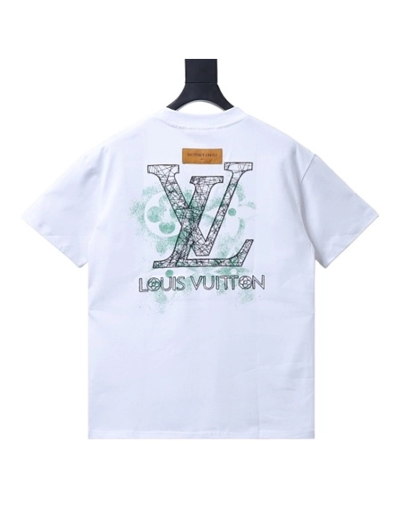 Louis Vuitton Line Logo T-Shirt White,Louis Vuitton T-Shirts,T-Shirts,CLOTHES