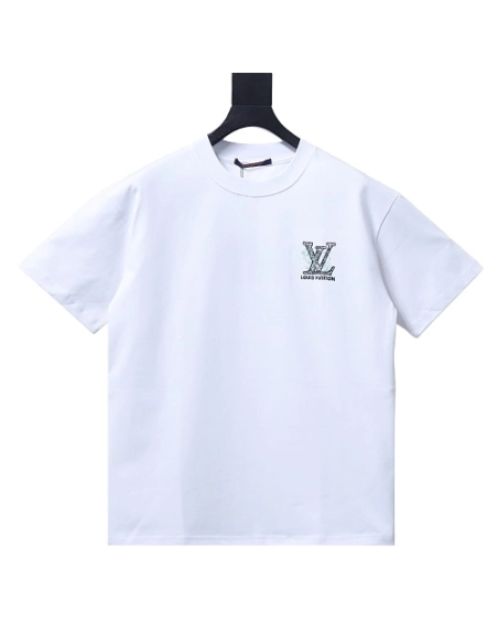 Louis Vuitton Line Logo T-Shirt White,Louis Vuitton T-Shirts,T-Shirts,CLOTHES