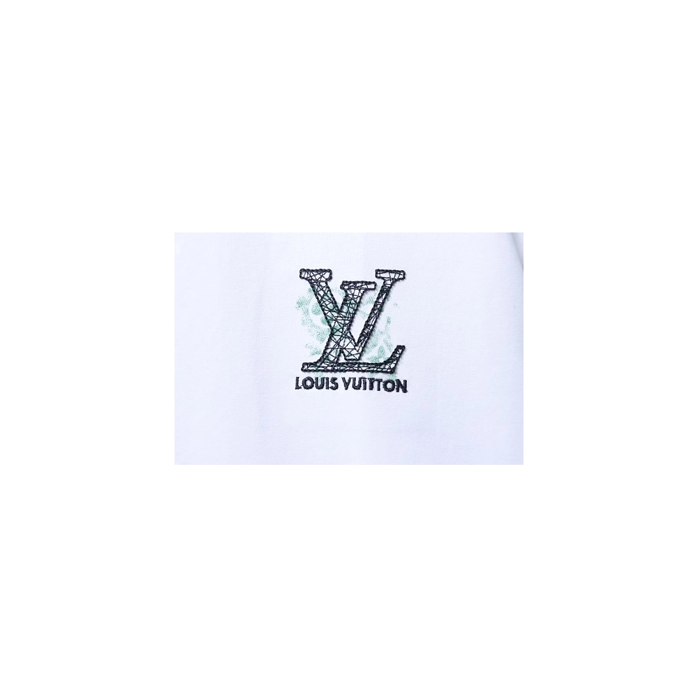 Louis Vuitton Line Logo T-Shirt White,Louis Vuitton T-Shirts,T-Shirts,CLOTHES