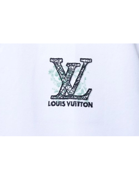 Louis Vuitton Line Logo T-Shirt White,Louis Vuitton T-Shirts,T-Shirts,CLOTHES