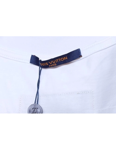 Louis Vuitton Line Logo T-Shirt White,Louis Vuitton T-Shirts,T-Shirts,CLOTHES