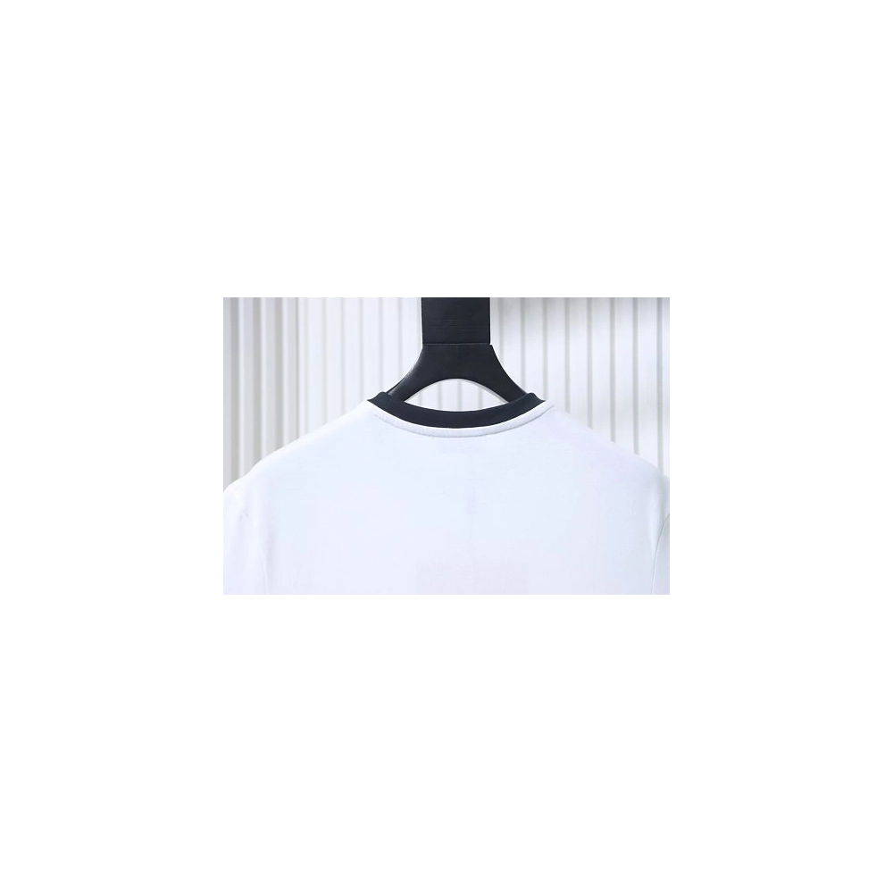 Miu Miu Black and White Color-Block T-shirt,Miu Miu T-shirts,T-Shirts,CLOTHES