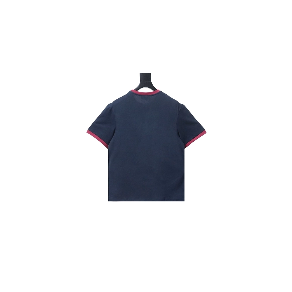 Miu Miu Blue and Red Color-Block T-Shirt,Miu Miu T-shirts,T-Shirts,CLOTHES
