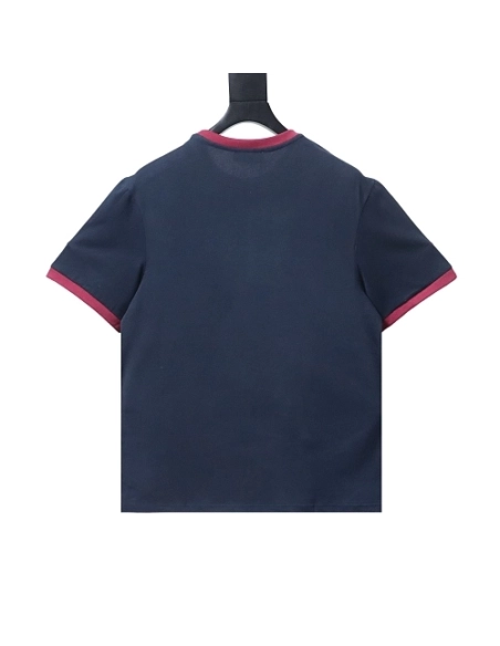 Miu Miu Blue and Red Color-Block T-Shirt,Miu Miu T-shirts,T-Shirts,CLOTHES