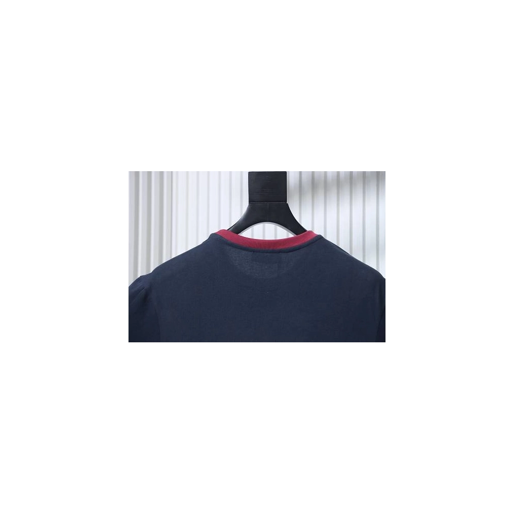 Miu Miu Blue and Red Color-Block T-Shirt,Miu Miu T-shirts,T-Shirts,CLOTHES