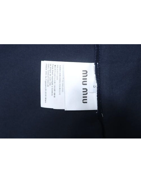 Miu Miu Blue and Red Color-Block T-Shirt,Miu Miu T-shirts,T-Shirts,CLOTHES