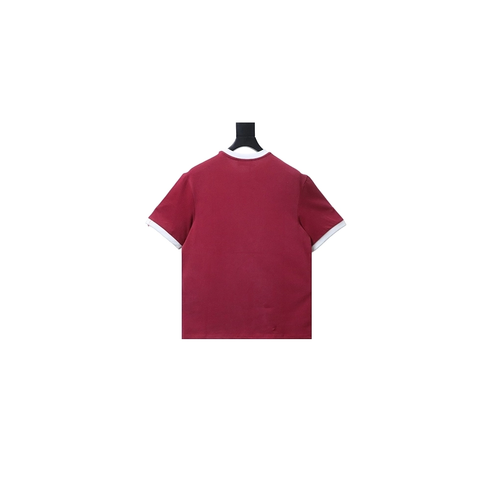Miu Miu Red and White Color-Block T-shirt,Miu Miu T-shirts,T-Shirts,CLOTHES