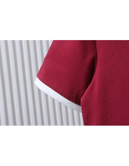 Miu Miu Red and White Color-Block T-shirt,Miu Miu T-shirts,T-Shirts,CLOTHES