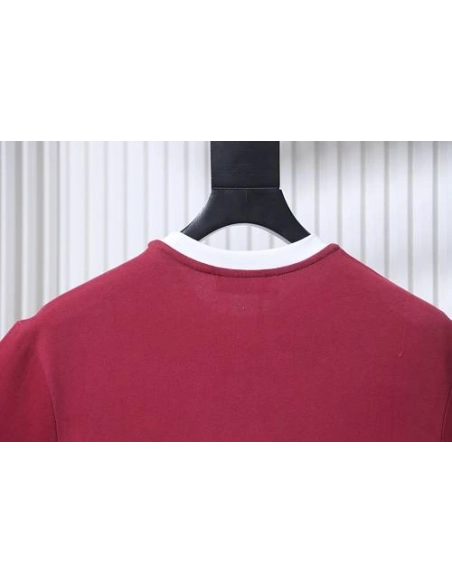 Miu Miu Red and White Color-Block T-shirt,Miu Miu T-shirts,T-Shirts,CLOTHES