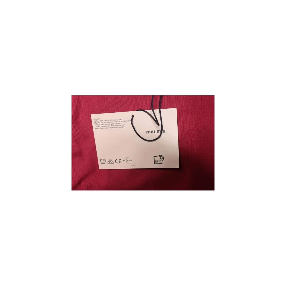 Miu Miu Red and White Color-Block T-shirt,Miu Miu T-shirts,T-Shirts,CLOTHES