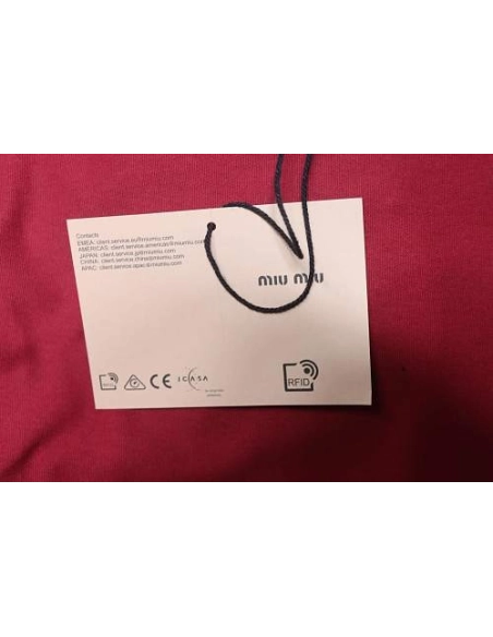 Miu Miu Red and White Color-Block T-shirt,Miu Miu T-shirts,T-Shirts,CLOTHES