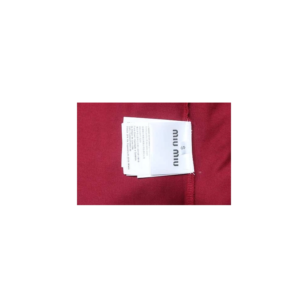 Miu Miu Red and White Color-Block T-shirt,Miu Miu T-shirts,T-Shirts,CLOTHES
