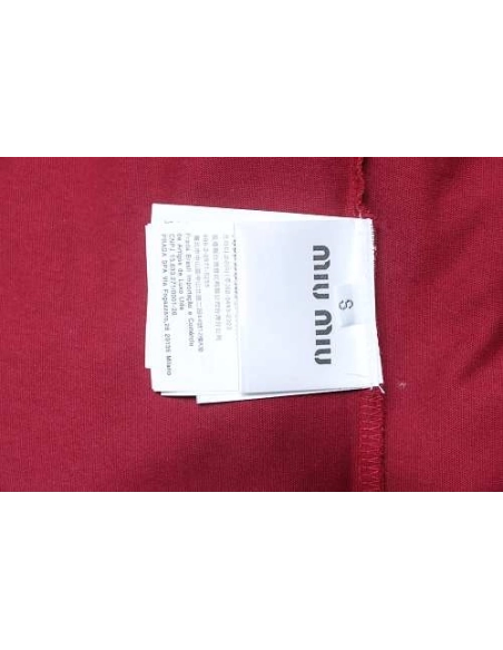 Miu Miu Red and White Color-Block T-shirt,Miu Miu T-shirts,T-Shirts,CLOTHES
