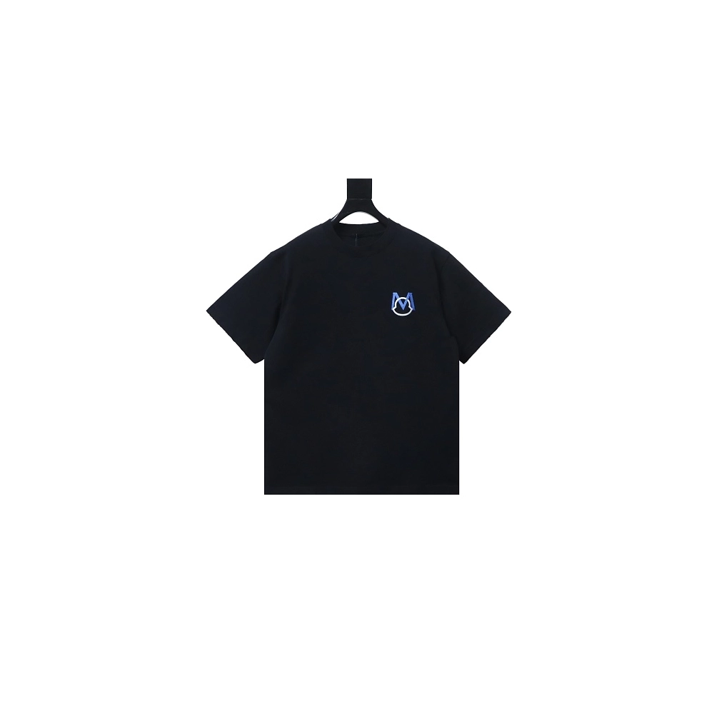 Moncler Applique and Embroidered T-shirt Black,Moncler T-Shirts,T-Shirts,CLOTHES