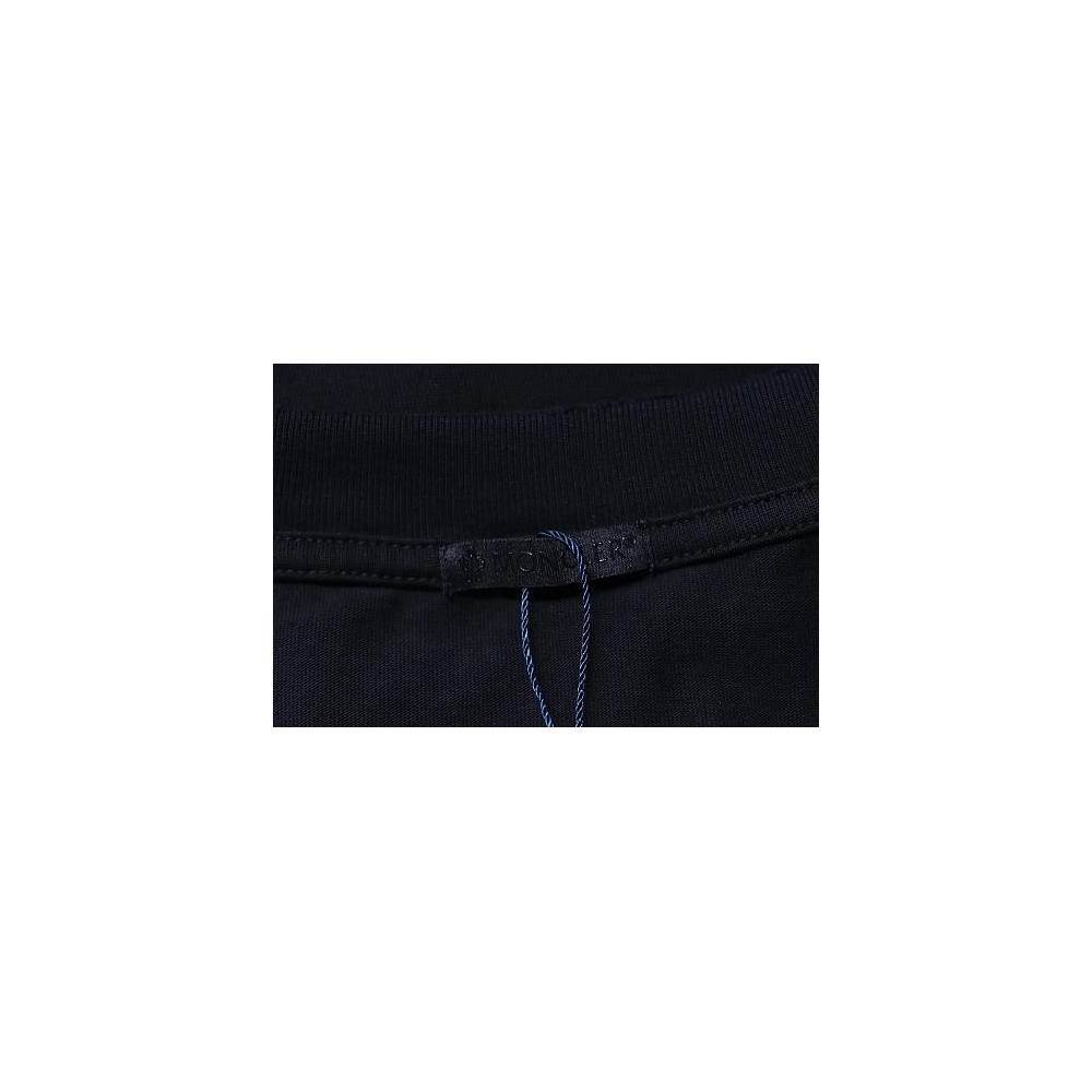 Moncler Applique and Embroidered T-shirt Black,Moncler T-Shirts,T-Shirts,CLOTHES