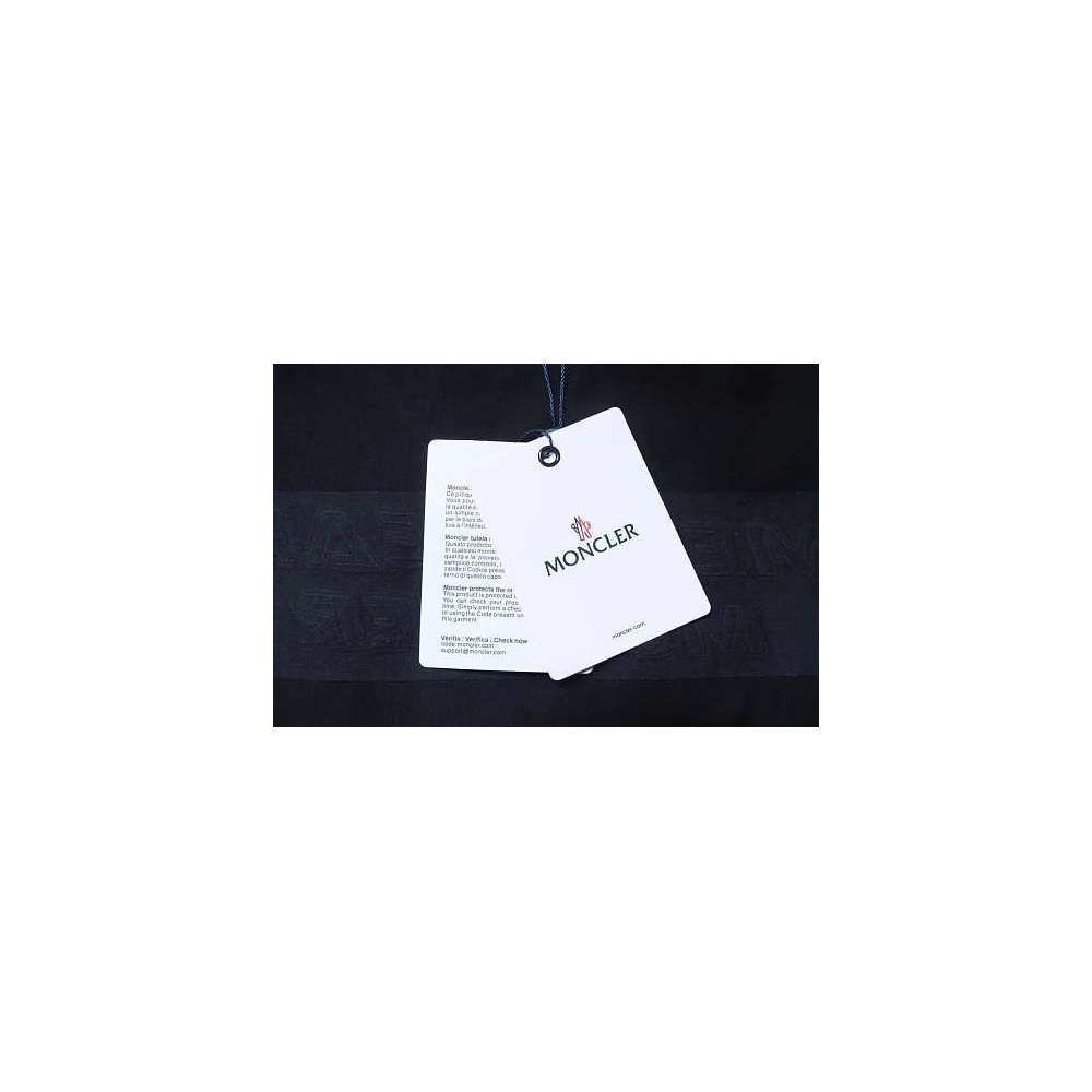 Moncler Applique and Embroidered T-shirt Black,Moncler T-Shirts,T-Shirts,CLOTHES
