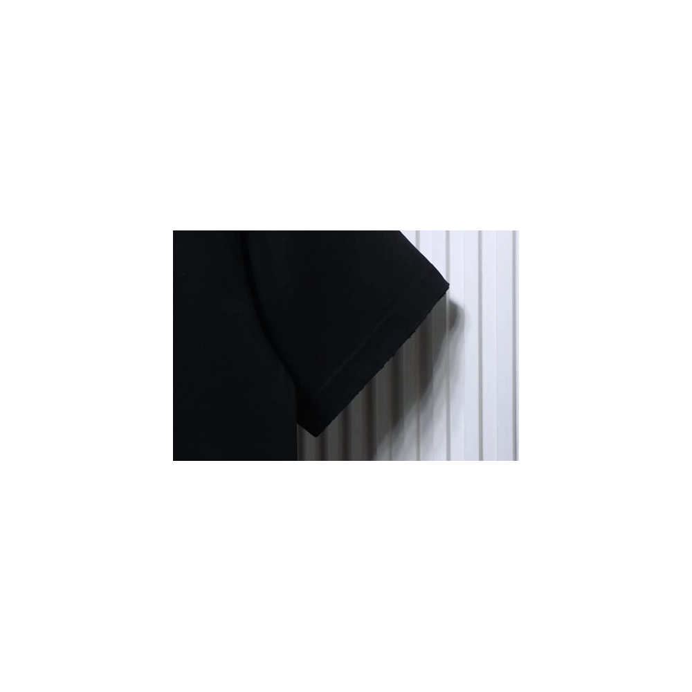 Moncler Applique and Embroidered T-shirt Black,Moncler T-Shirts,T-Shirts,CLOTHES