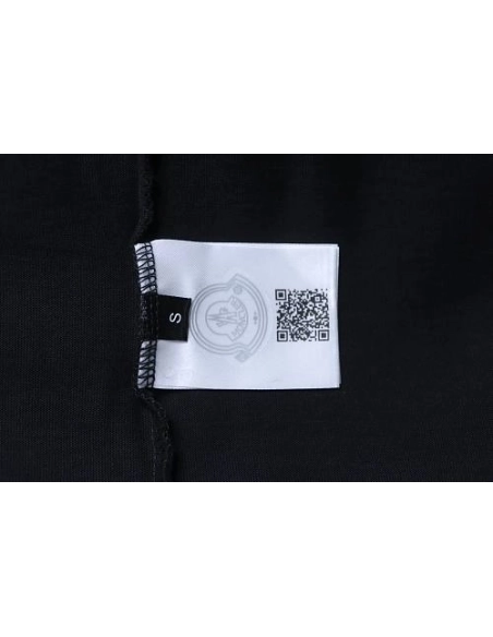 Moncler Applique and Embroidered T-shirt Black,Moncler T-Shirts,T-Shirts,CLOTHES