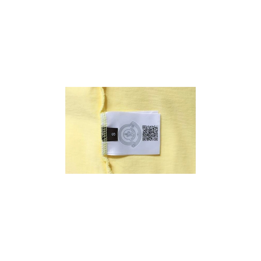 Moncler Applique and Embroidered T-shirt Yellow,Moncler T-Shirts,T-Shirts,CLOTHES
