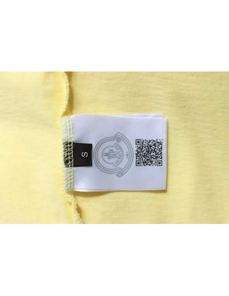 Moncler Applique and Embroidered T-shirt Yellow,Moncler T-Shirts,T-Shirts,CLOTHES
