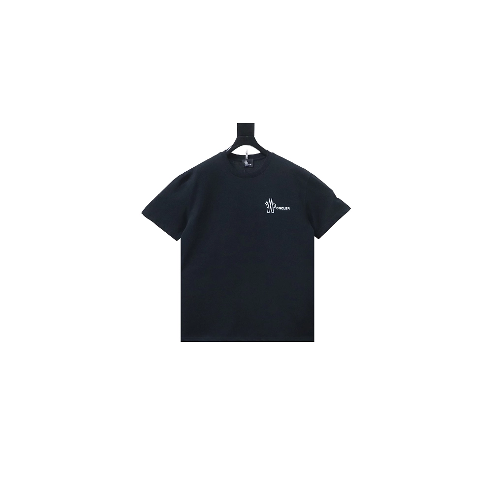 Moncler Front Letter Graphic T-shirt Black,Moncler T-Shirts,T-Shirts,CLOTHES